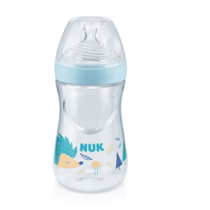 NUK Mamadeira Essence Smart Flow +6 meses Controle de Temperatura Fluxo Médio Azul Tamanho 2 270ml 1 Unidade