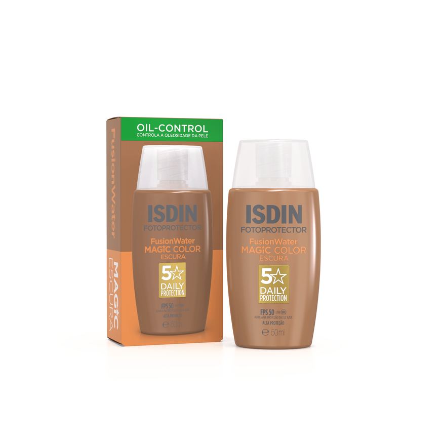 ISDIN Protetor Solar Facial Fusion Water Color FPS50 Cor Escura 50ml