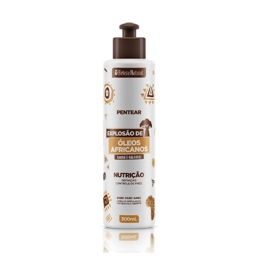 Beleza Natural Creme Pentear Óleos Africanos Nutrição 300ml