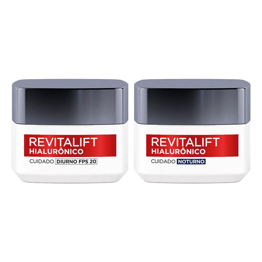 Loreal Paris Kit Creme Hidratante L'Oréal Paris Hialurônico Diurno 1 Unidade + Creme Hidratante L'Oréal Paris Hialurônico Noturno 1 Unidade