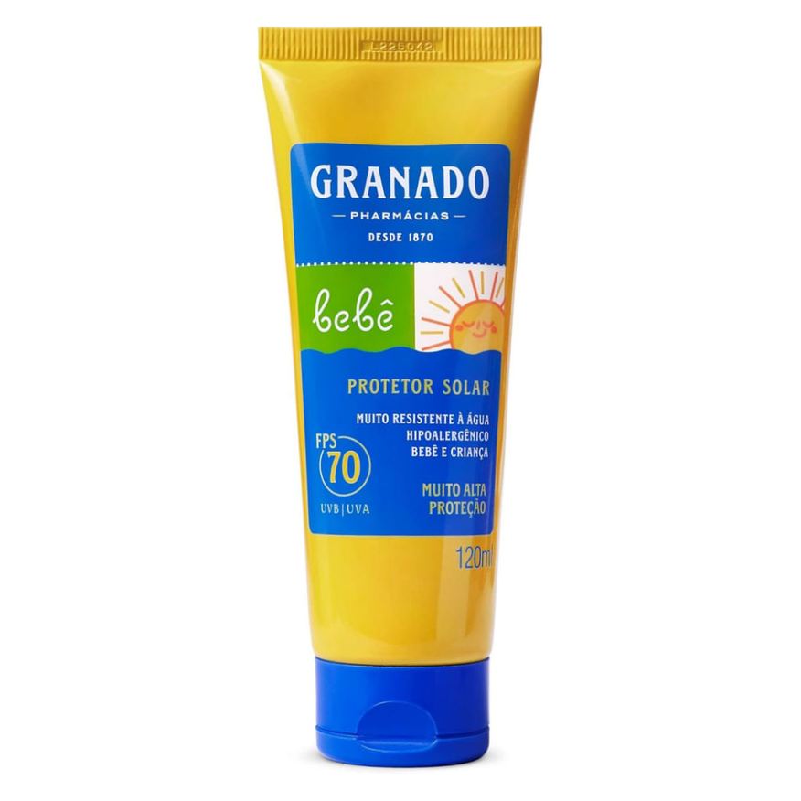 Granado Protetor Solar Bebê FPS70 Hipoalergênico Sem Perfume 120ml