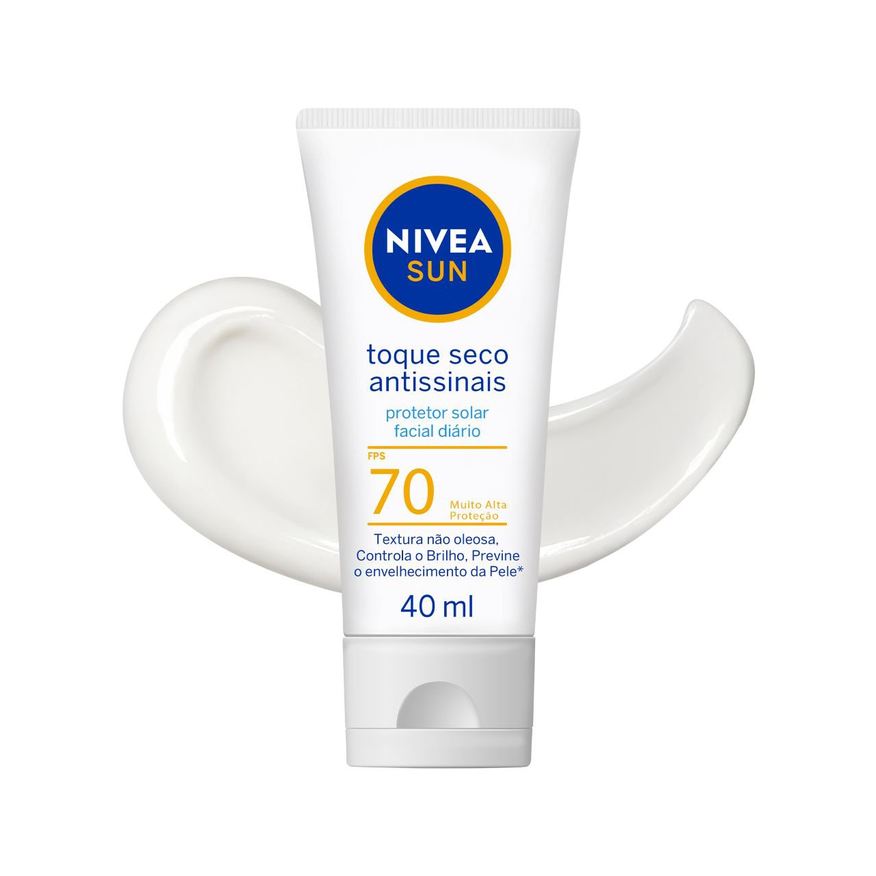 Nivea Protetor Solar Facial Sun Toque Seco Antissinais FPS70 40ml