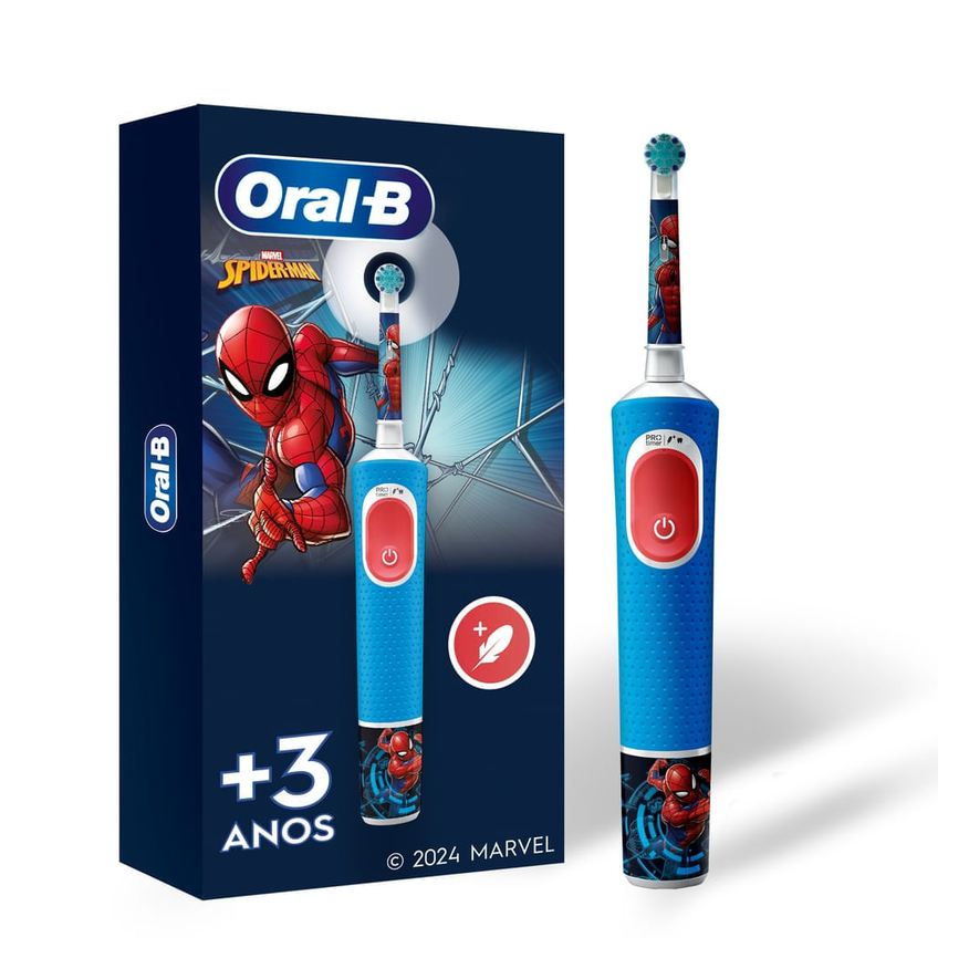 Oral B Escova Dental Elétrica Infantil Oral-B Vitality Kids Spiderman Recarregável Bivolt 1 Unidade