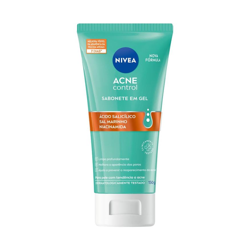 Nivea Sabonete em Gel Facial Acne Control com Ácido Salicílico 150g