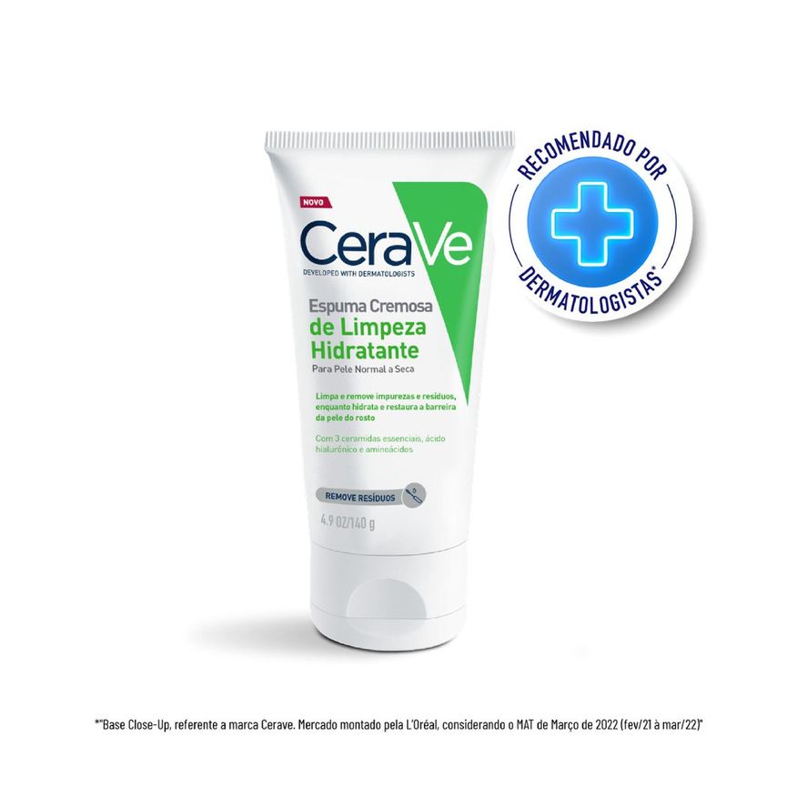 CeraVe Espuma de Limpeza Facial Hidratante Pele Normal a Seca 140g