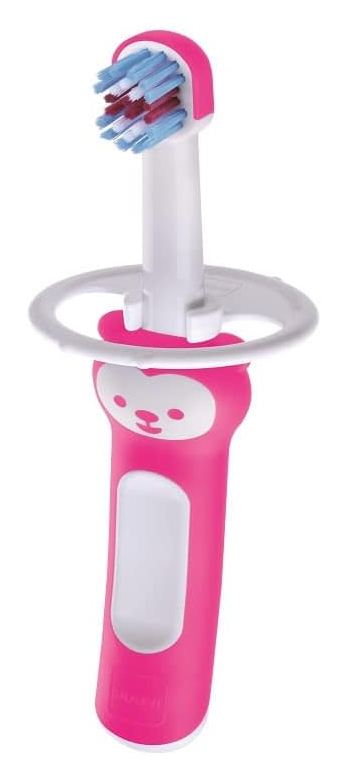 MAM Escova Dental Infantil Baby's Brush +6 meses Rosa 1 Unidade