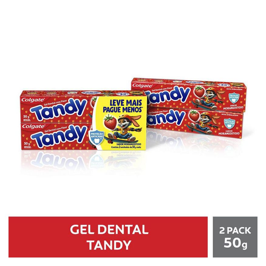 Tandy CremeDental Infantil Colgate Morango 2 Unidades Com 50g Cada Preço Especial
