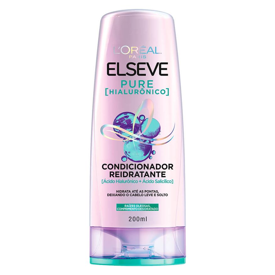 Elseve Condicionador Pure Hialurônico Reidratante 200ml