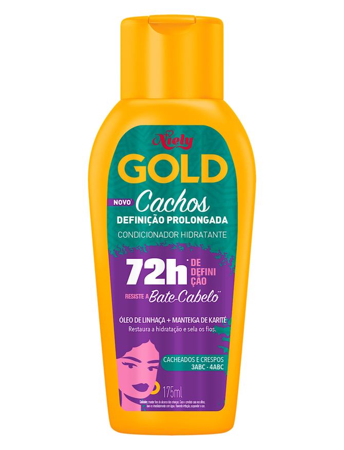 Niely Gold Condicionador Cachos Definição Prolongada 72h 175ml