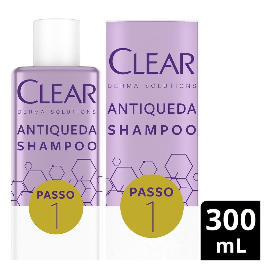 Clear Shampoo Derma Solutions Antiqueda Passo 1 300ml