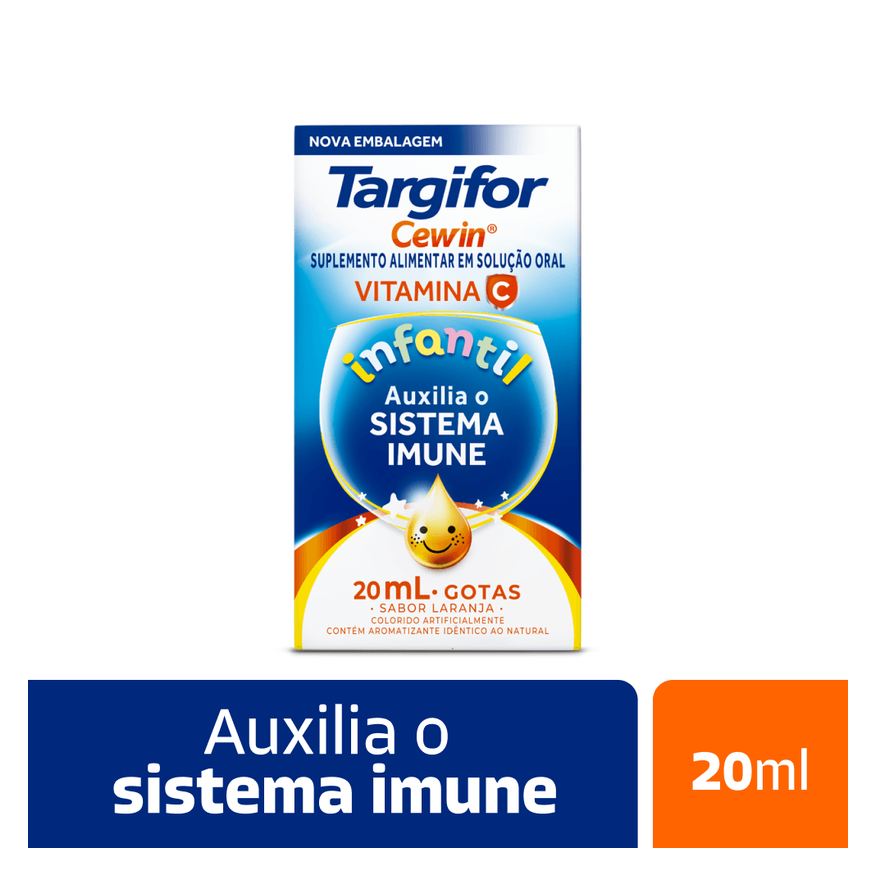 Cewin Suplemento Alimentar Targifor Kids Te Protege! Vitamina C Sabor Laranja Gotas 20ml