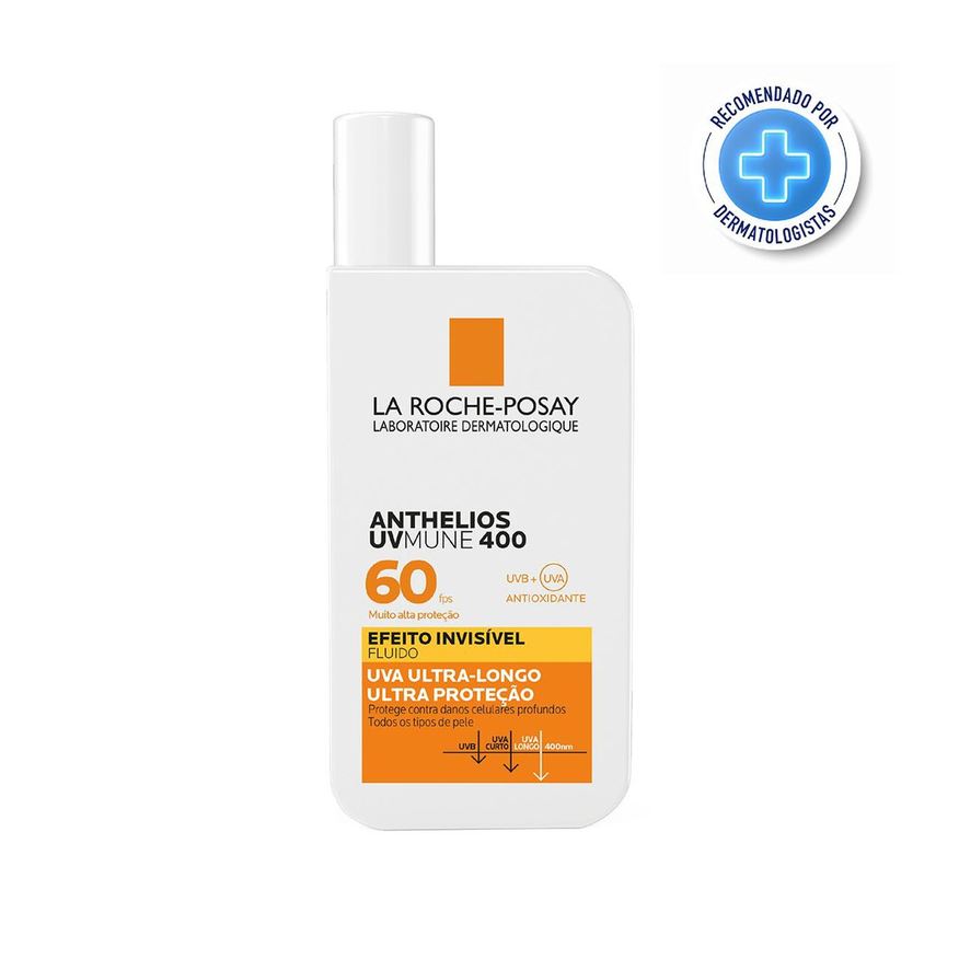 Anthelios Protetor Solar Facial La Roche-Posay UVmune 400 FPS60 Fluído50ml