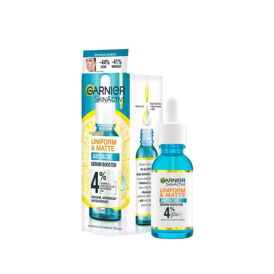 Garnier Sérum Facial Uniform & Matte Antiacne 15ml