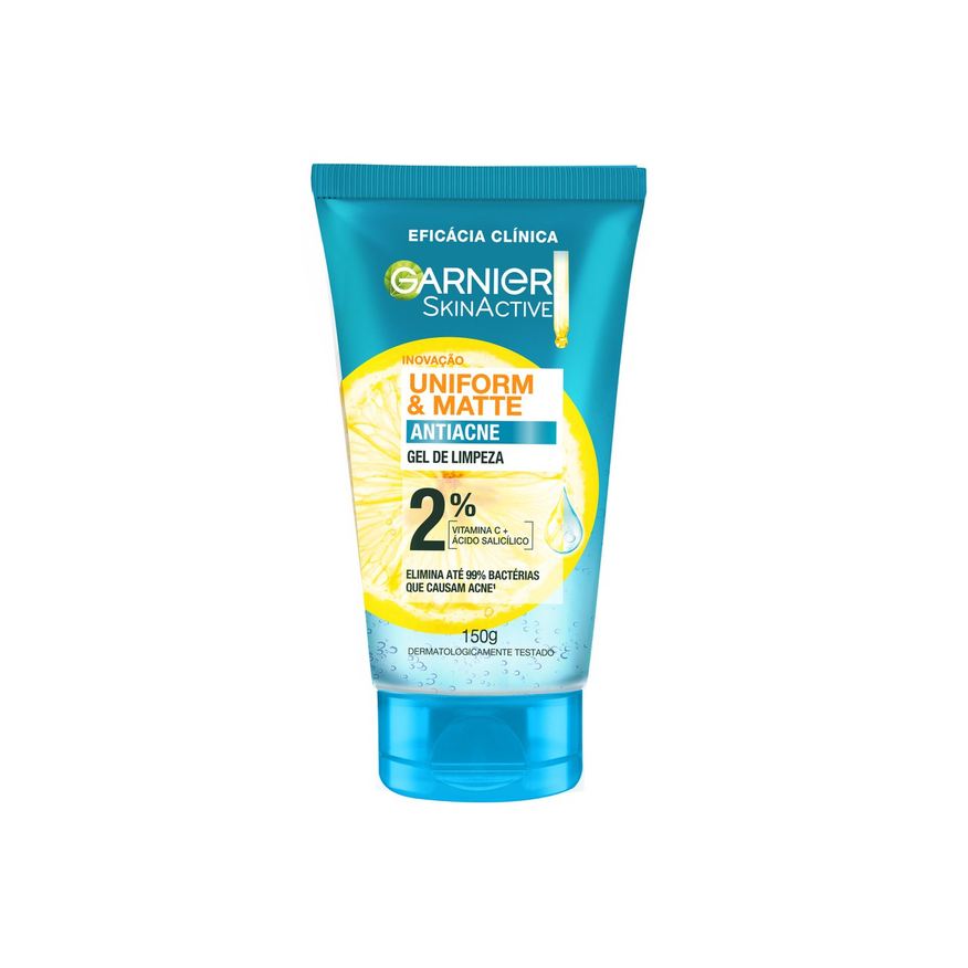 Garnier Gel de Limpeza Facial Uniform & Matte Antiacne 150g