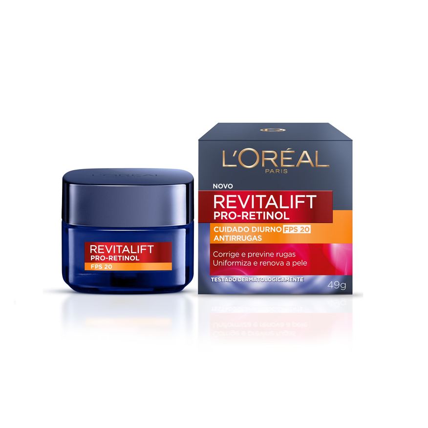 Loreal Paris Creme Facial L'Oréal Paris Revitalift Antirrugas com Pro Retinol FPS 20 49g