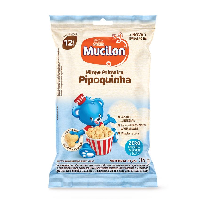 Mucilon Snack Infantil Pipoquinha Sabor Milho 35g