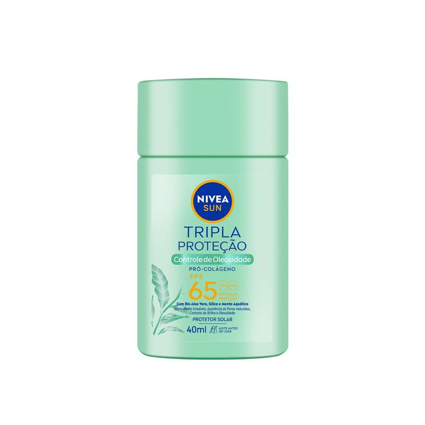 Nivea Protetor Solar Facial Sun Tripla Proteção FPS65 Controle de Oleosidade 40ml
