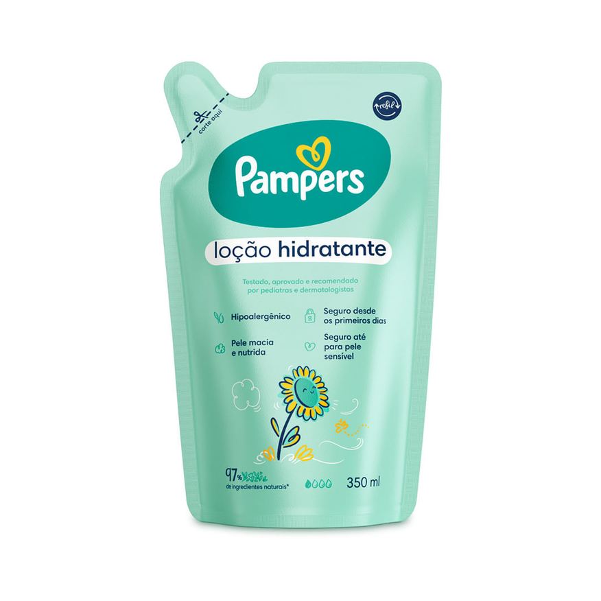 Pampers Loção Hidratante Infantil Bebê Girassol Hipoalergênica 350ml
