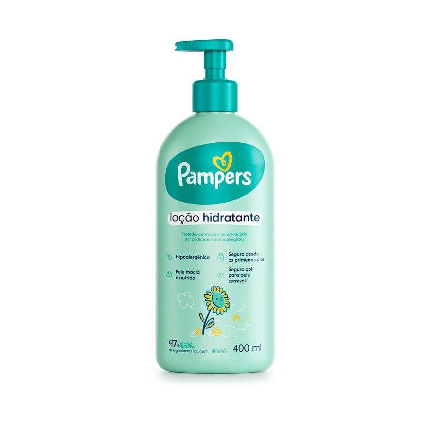Pampers Loção Hidratante Infantil Bebê Girassol Hipoalergênica 400ml