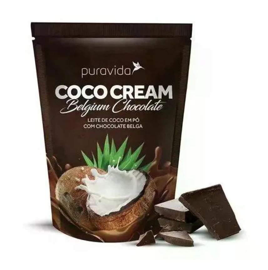 de Leite Coco em Pó Puravida Chocolate Belga 250g