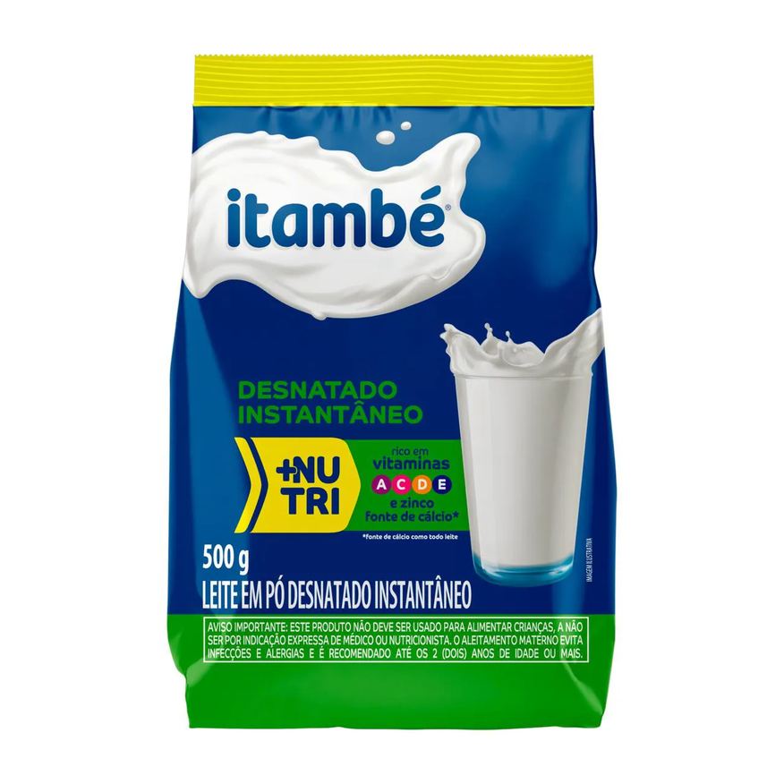 em Leite Pó Desnatado Instantâneo Itambé +Nutri 500g
