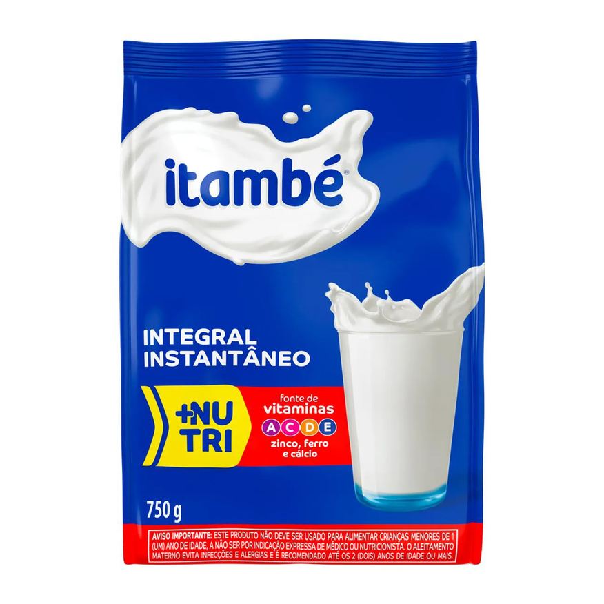 em Leite Pó Integral Instantâneo Itambé +Nutri 750g