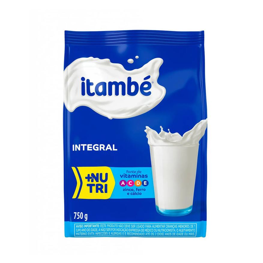 em Leite Pó Integral Itambé +Nutri 750g