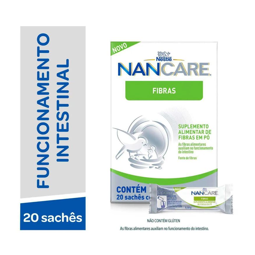Nan Nancare Fibras 20 sachês com 3,32g cada