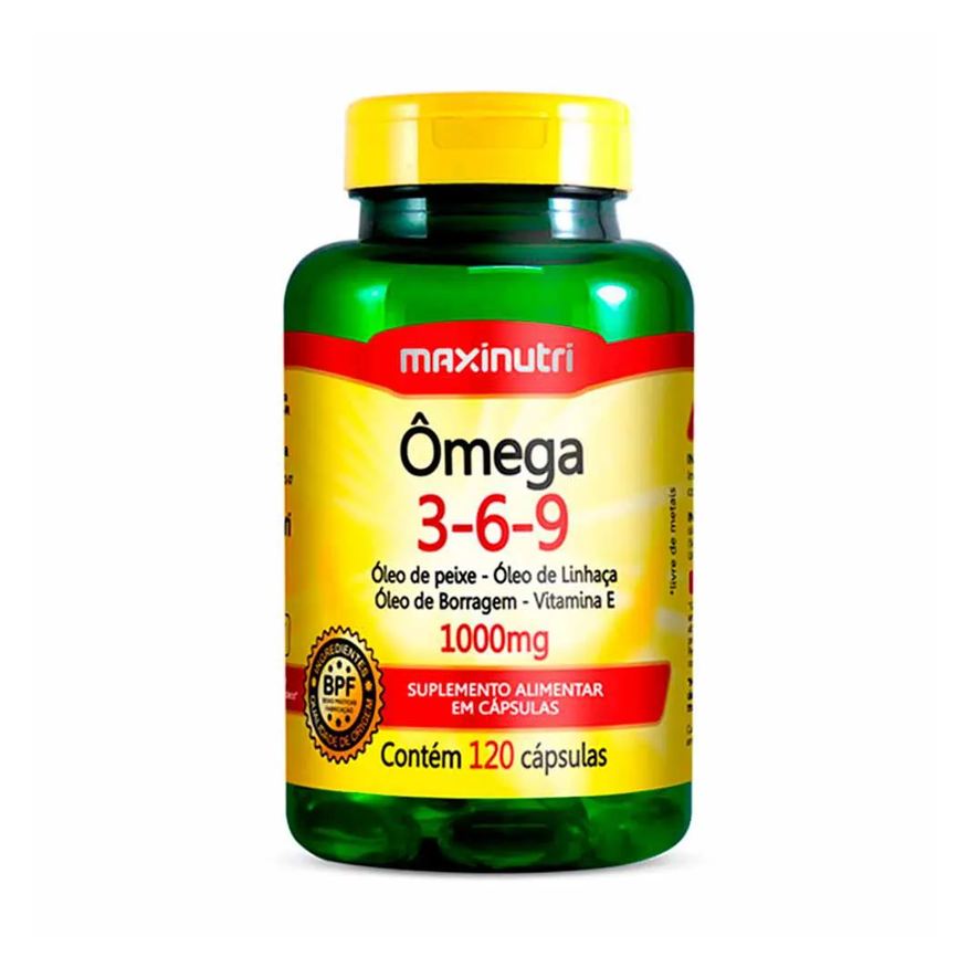 3-6-9 Ômega Triplo 1000mg 120 Cápsulas Maxinutri