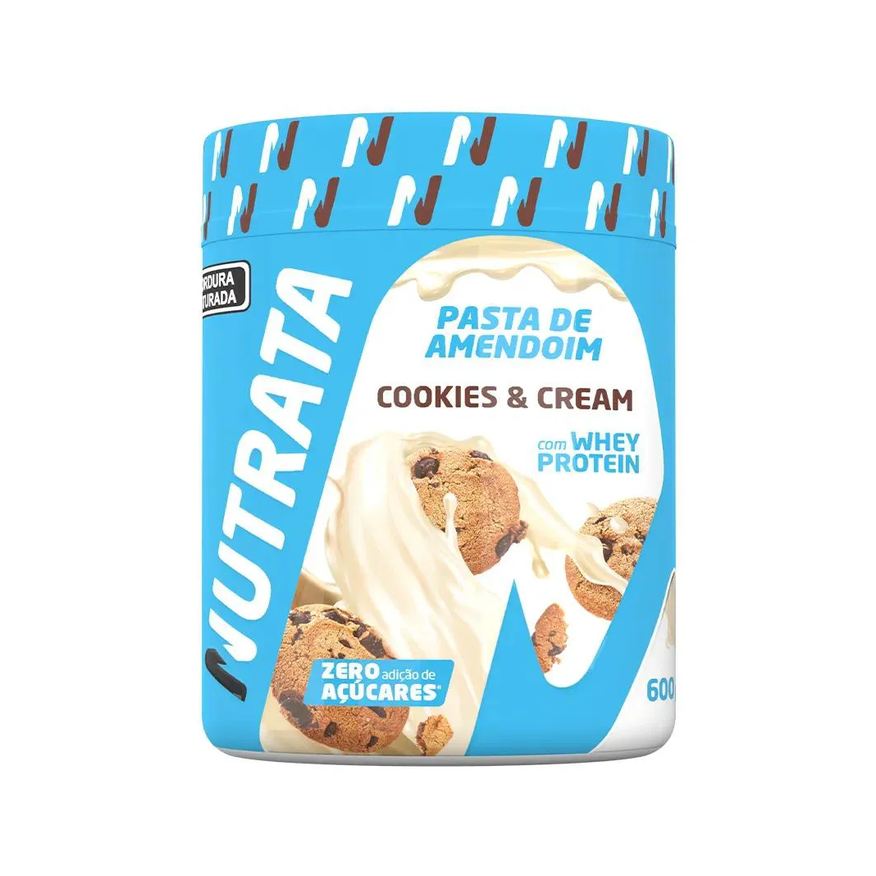 Amend Pasta de Amendoim com Whey 600g – Cookies & Cream – Nutrata