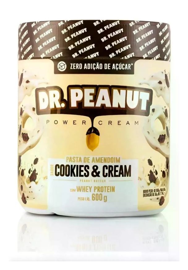 Amend Pasta de Amendoim Dr Peanut Cookies e Cream 600g