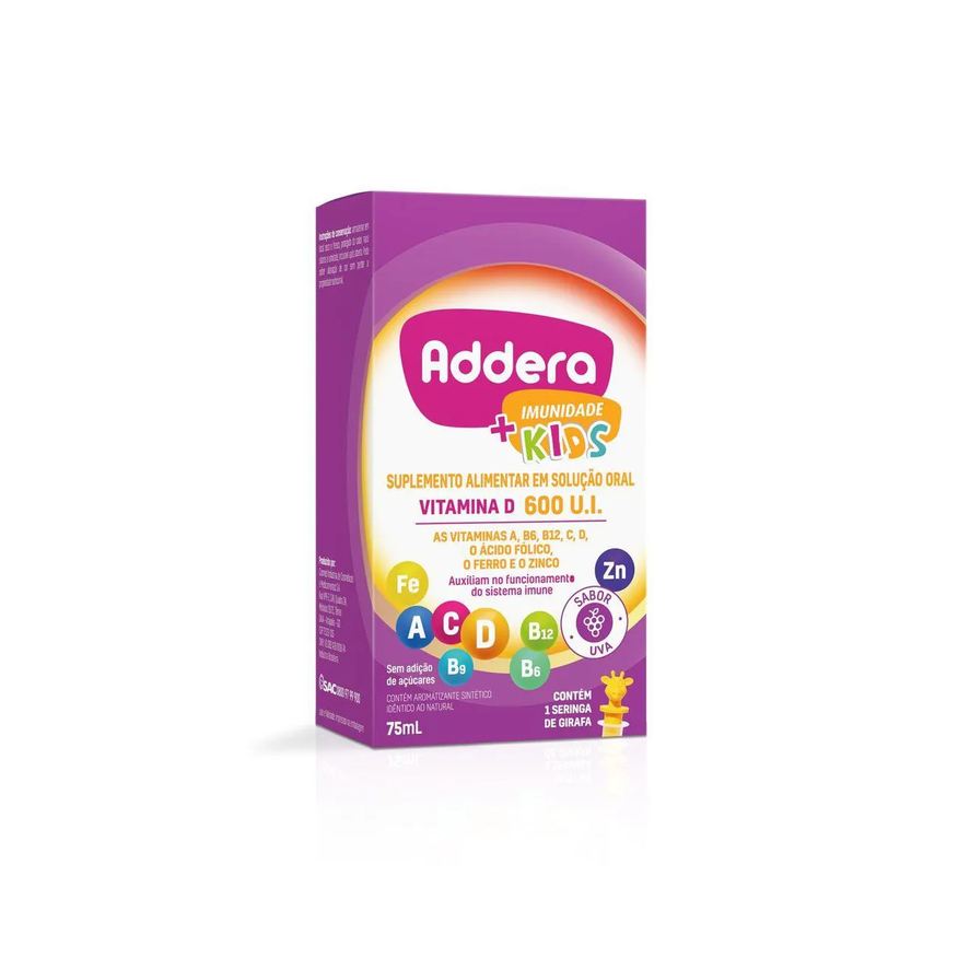 Addera Polivitamínico +Imunidade Kids Uva Infantil 75ml