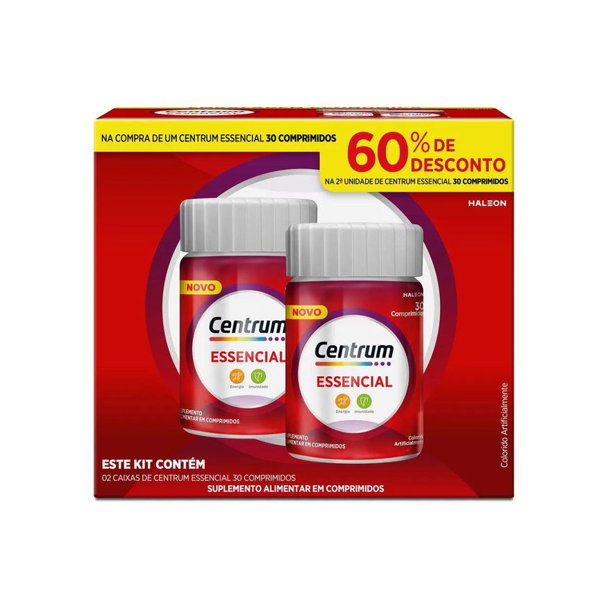 Centrum Polivitamínico Essencial 30 + 30 Comprimidos