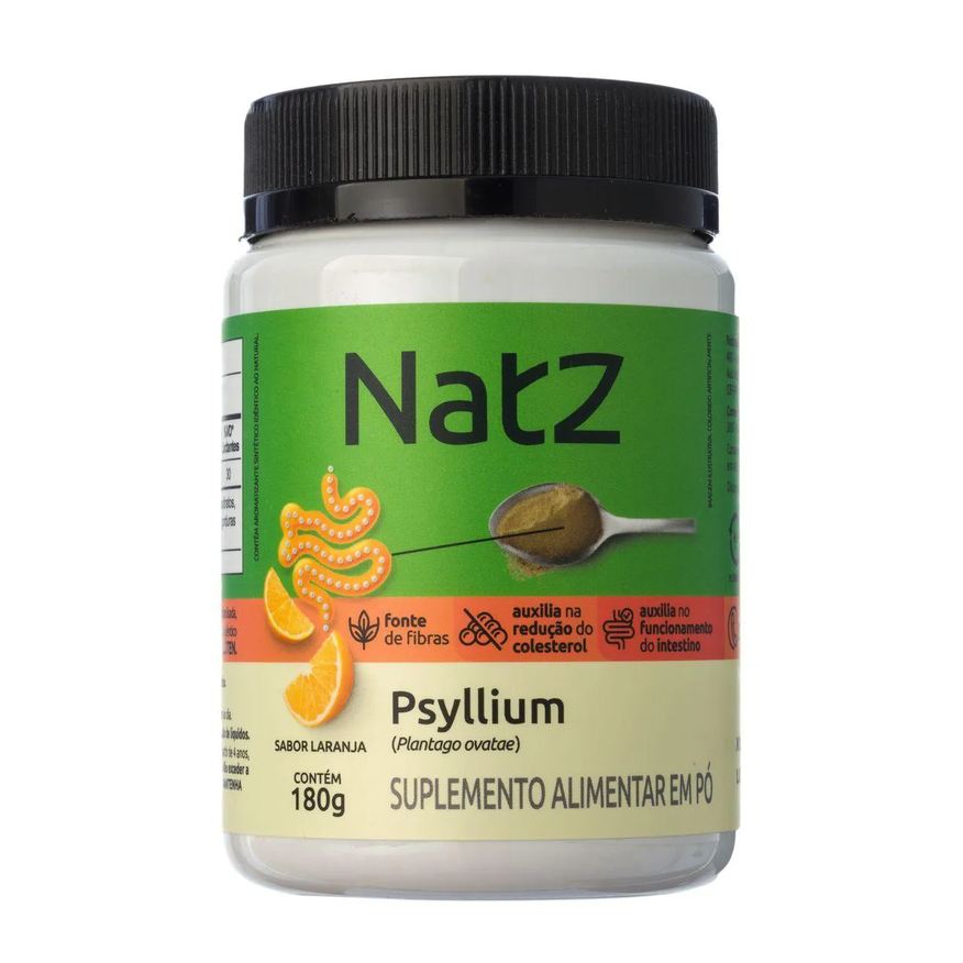 em Psyllium Pó Natz Laranja 180g