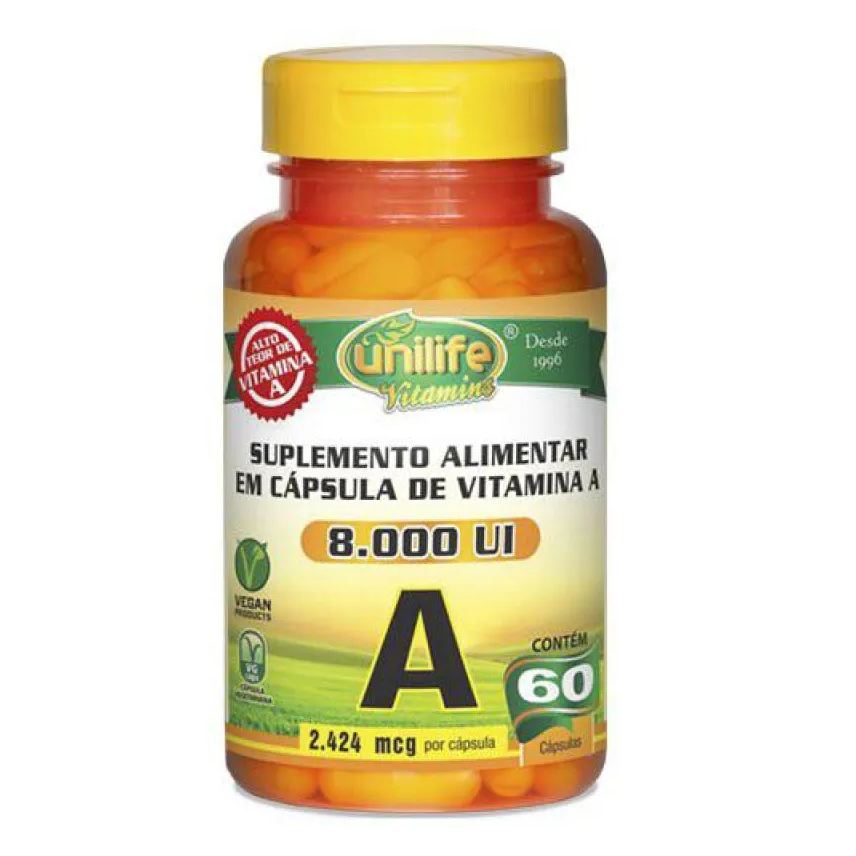 Retinol – Vitamina a 500mg 60 cápsulas – Unilife
