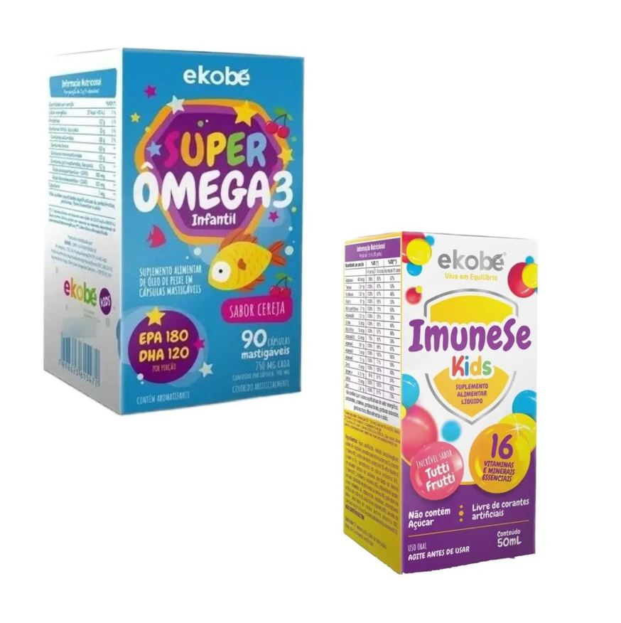Ômega Super 3 + Imunese Kids 16 Vitaminas – Ekobé Kids