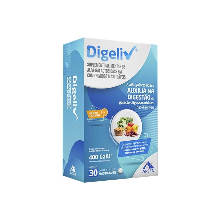 Alimentar Suplemento Digeliv 30 comprimidos mastigáveis