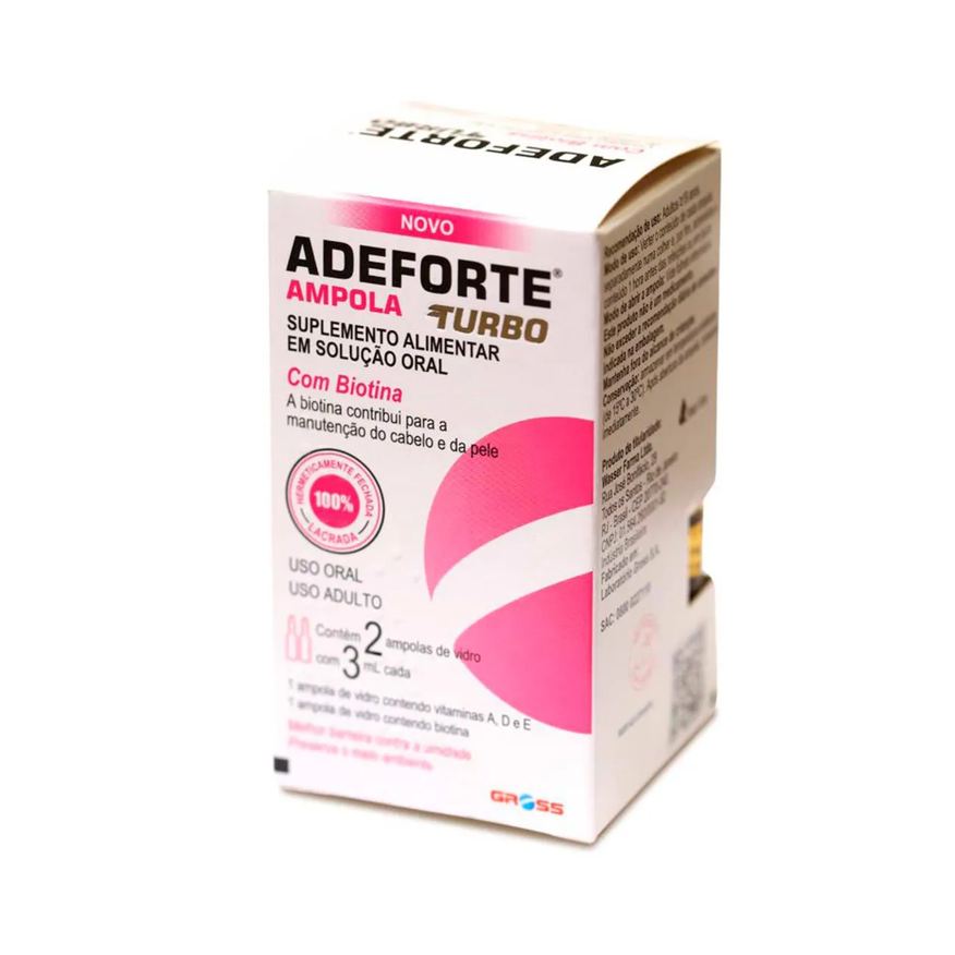 Vitamínico Suplemento Adeforte Turbo + Biotina 3ml