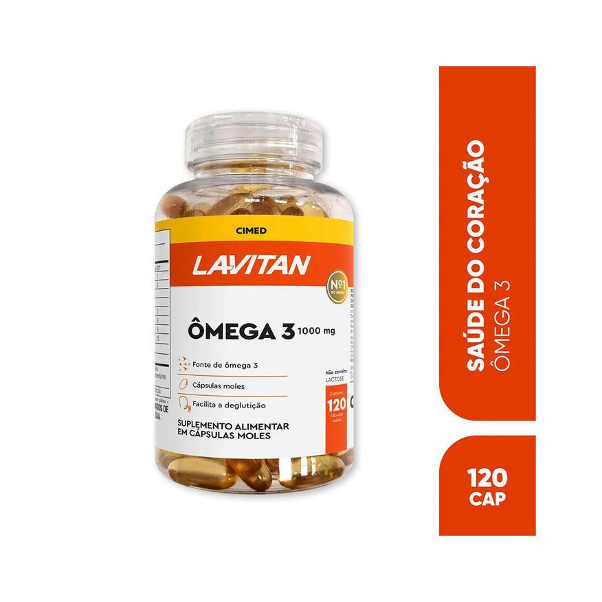 Vitamínico Suplemento Lavitan Ômega 3 com 120 cápsulas