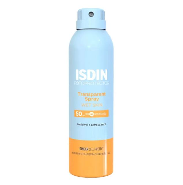 Isdin Protetor Solar Corporal Transparent Spray Wet Skin FPS50 250ml