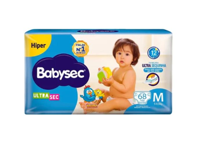 Descartável Fralda Babysec Ultra Sec M 68 Unidades