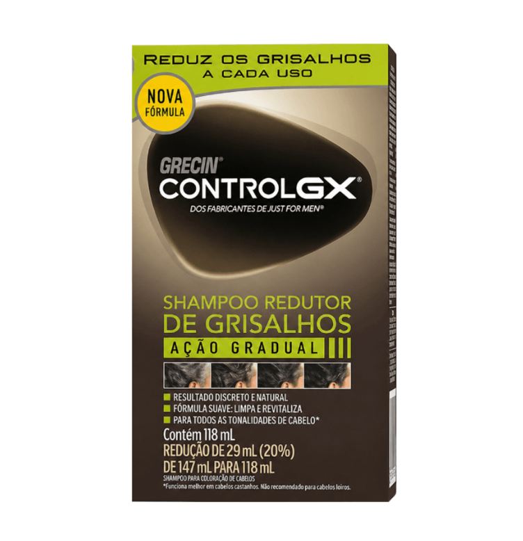 Redutor Shampoo De Grisalhos Grecin Control GX 118ml