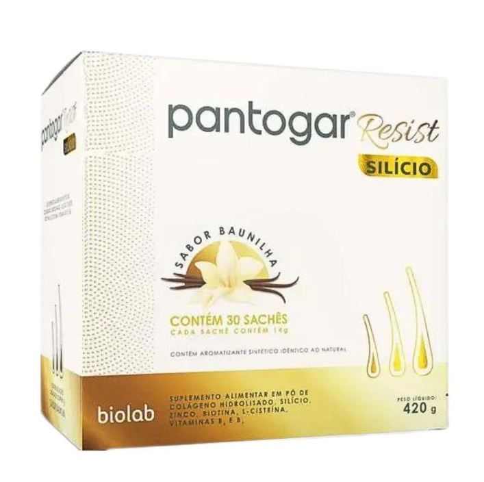 Resist Pantogar Silício sabor baunilha 30 Sachês