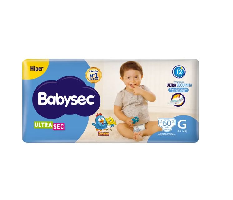 Babysec Fralda Ultra Sec G 60 Unidades