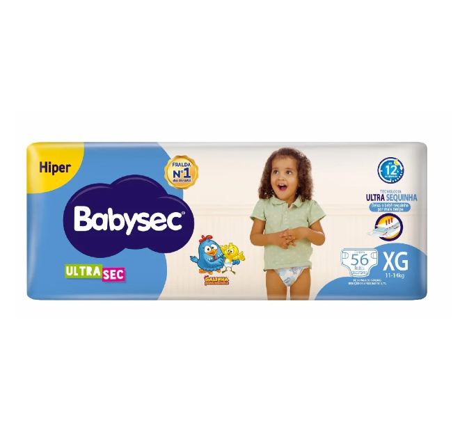 Babysec Fralda UltraSec XG 56 Unidades