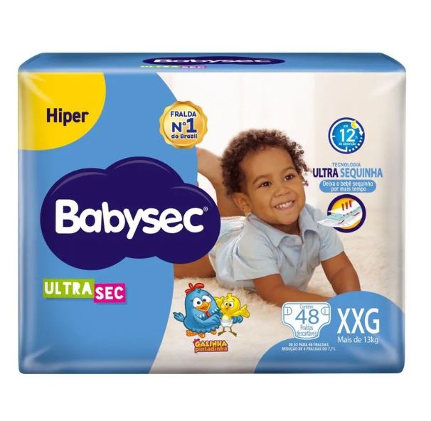 Descartável Fralda Babysec Hiper XXG 48 Unidades