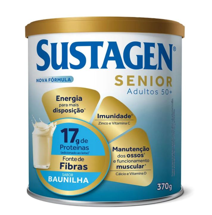 Sustagen Suplemento Alimentar Senior 50+ sabor Baunilha 370g