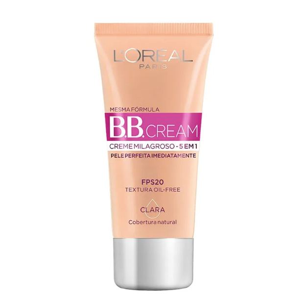 BB Base Cream L’Oréal Paris 5 em 1 Dermo Expertise Cor Clara FPS 20 30ml