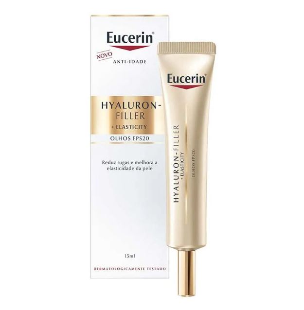 Eucerin Creme de Olhos Anti-Idade Firmador Hyaluron-Filler + Elasticity FPS20 15ml