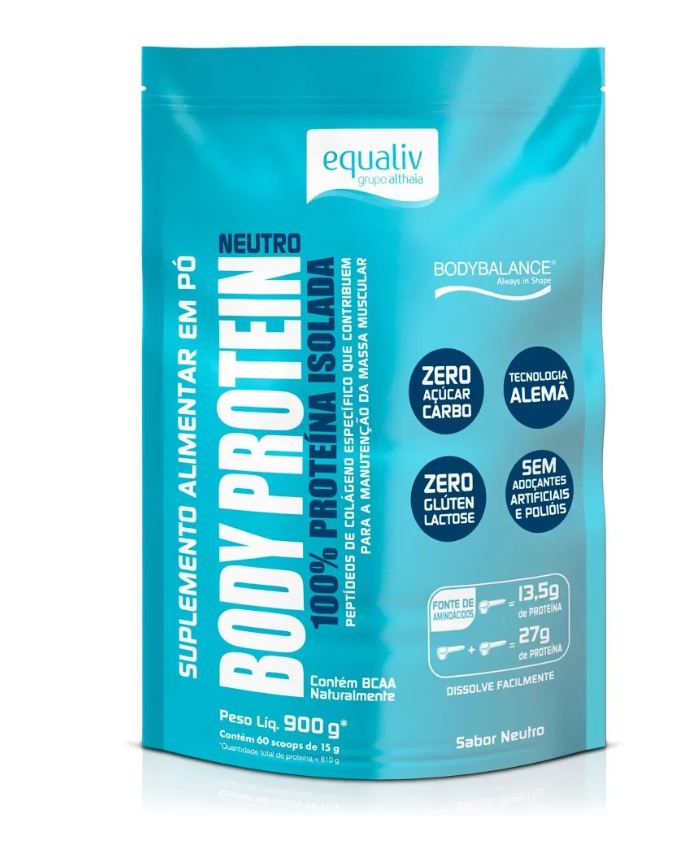 Body Equaliv Protein 100% Isolada Sabor Neutro 900g